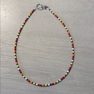 Seed bead lobster clasp necklace